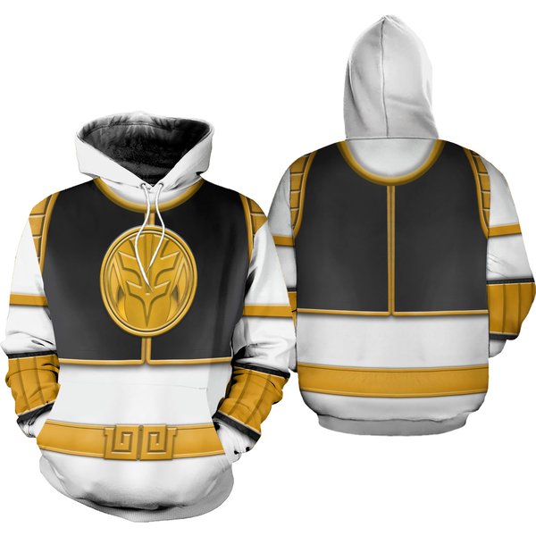 Costume White Ranger, Power Rangers Cosplay Costume Hoodie-image