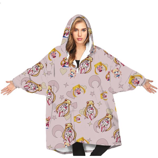 Sailor Moon Blanket Hoodies, Gifts For Friends, Xmas Gifts