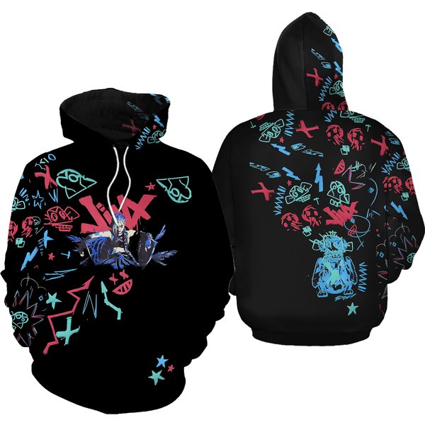 Arcane Jinx Graffiti Hoodie League Of League Of Legends 3D Hoodie P6632-image