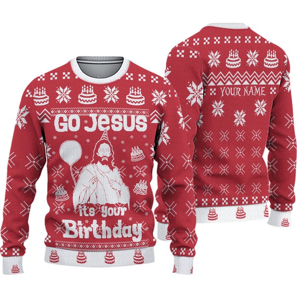 Celebration Ugly Sweater For Jesus' Birthday - Holiday Christmas Sweater For Christians