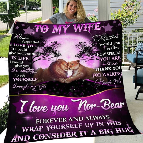 Personalized To My Wife Fleece Blanket Gift For Wife Birthday Gift Christmas Blanket-image