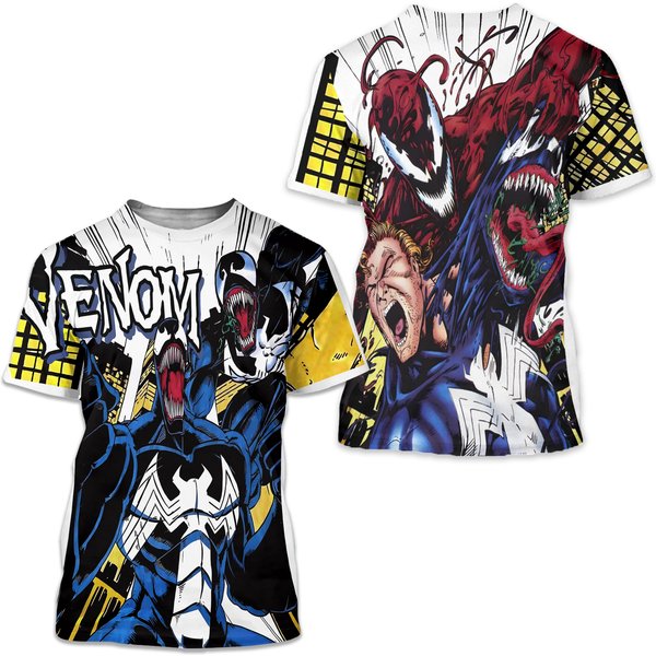Venom And Carnage Fighting 3D Shirt-image