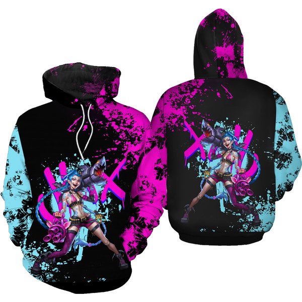 Anime Arcane League Jinx Hoodies 3d Printing Men/women Gaming Hoodie J01a12