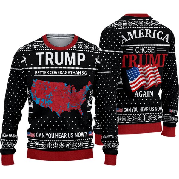 Funny Trump Sweater, Coverage Can You Hear Us Now-image