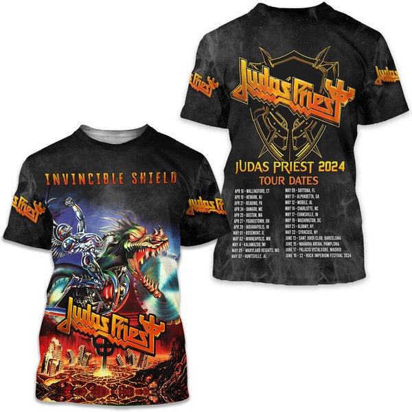 Painkiller Judas Priest Shield Tour 2024 3D Tshirt-image