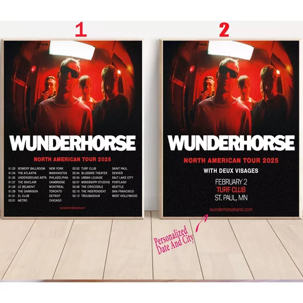 Custom Wunderhorse Tour 2025 Us Poster-image