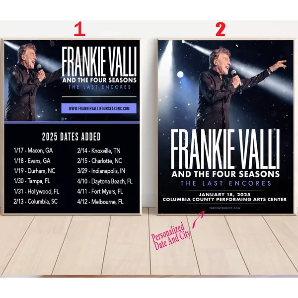 Custom Frankie Valli And The Four Seasons Tour 2025 Poster-image
