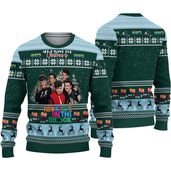 All I Want For Christmas Is Nk On The Block Era Ugly Sweater, Xmas Gift-image