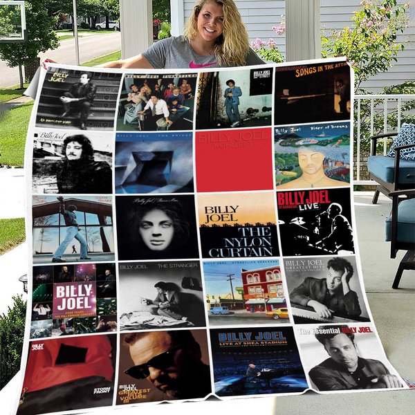 Billy Joel Albums Fleece Blanket, Billy Joel Fans Fleece Blanket-image