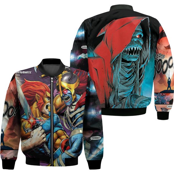 Thundercat's, Lion-o , Mumm-ra, Bomber Jacket Unisex, 1980s Cartoons