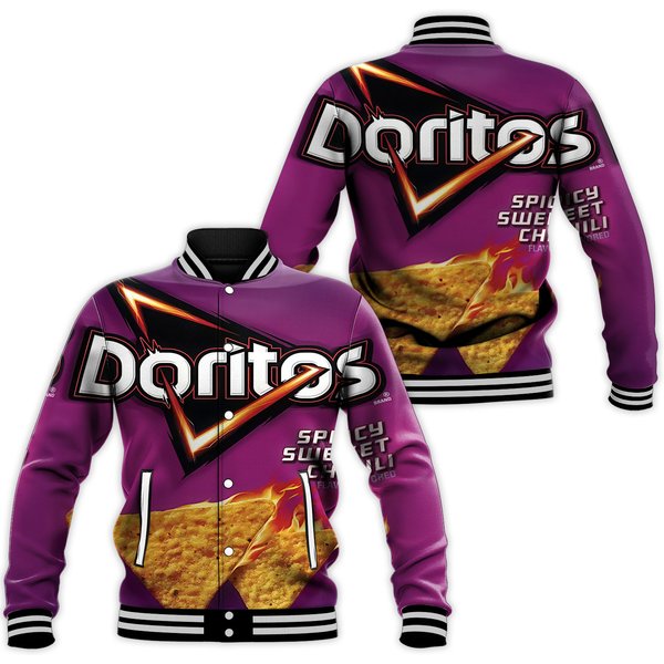 Snack Doritos Spicy Sweet Chili Group Halloween Baseball Jacket-image