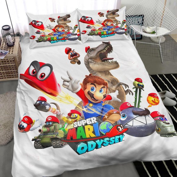 Cartoon Super Mario Kids Gift Bedding Sets-image