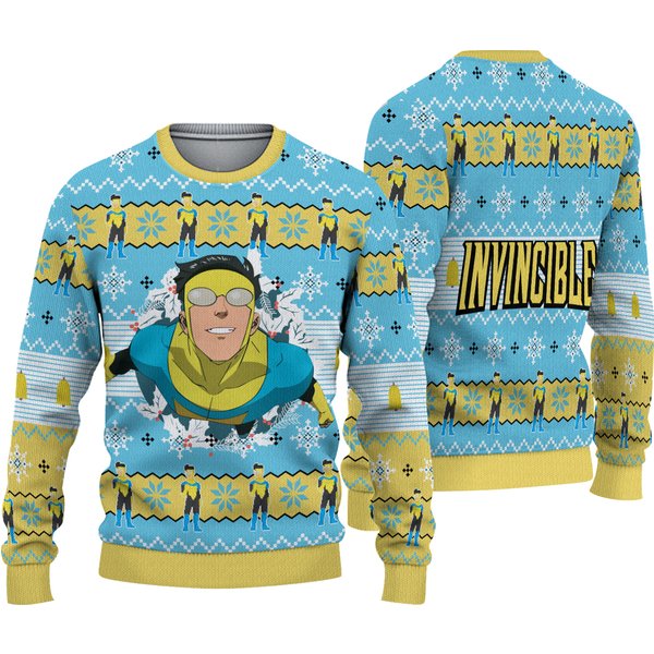 "Cute Xmas Invincible" Ugly Christmas Sweater Perfect Festive Gift-image