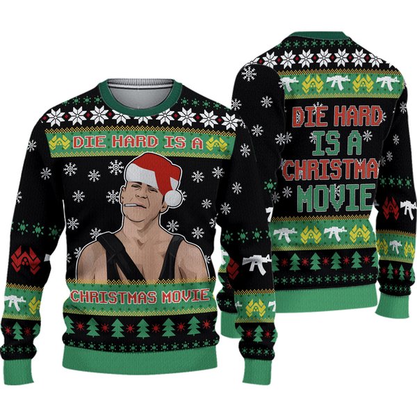 Die Hard Is A Christmas Movie Die Hard Ugly Sweater, John Mcclane Sweater Men-image