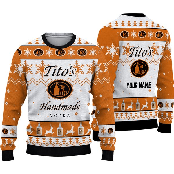 Titos Vodka Sweater, Christmas Ugly Sweater, Titos Christmas Sweater-image