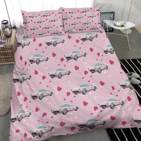 Barbie Car Bedding Sets, Pink Heart Bedding-image
