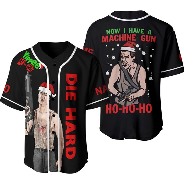 Christmas Die Hard Jersey, Custom Die Hard Baseball Jersey-image