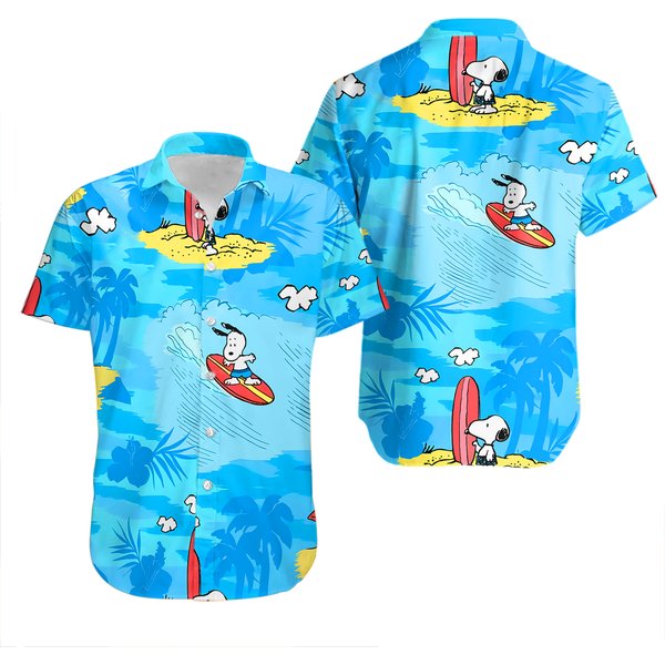 Hawaii Shirt Snoopy Blue Hawaiian Shirt, Snoopy Hawaiian Shirt-image