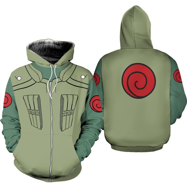 Might Guy Hoodie And Jogger Set Anime Costume-image