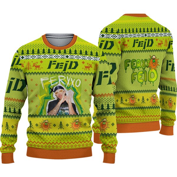 Feid Ferxxo Feid Feliz Navidad 2024 Christmas Ugly Sweater-image