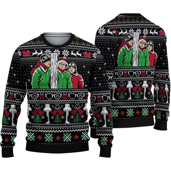 A Christmas Story Ugly Sweater, Triple Dog Movie Xmas Sweater