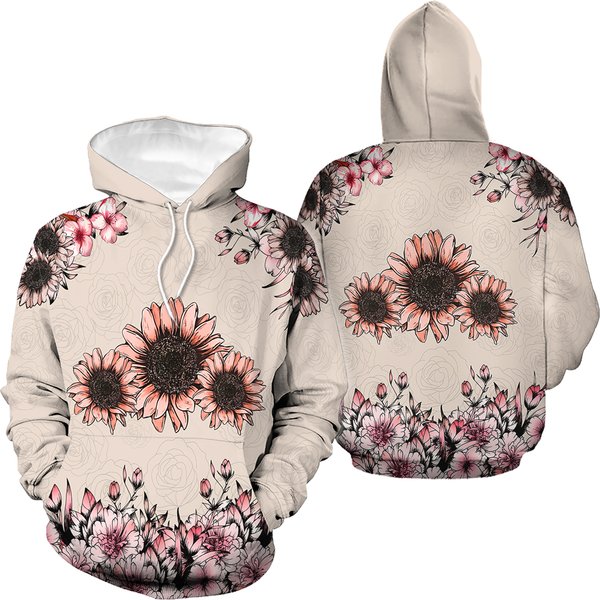 Sunflower Hoodie & Leggings Set - Workout Apparel-image