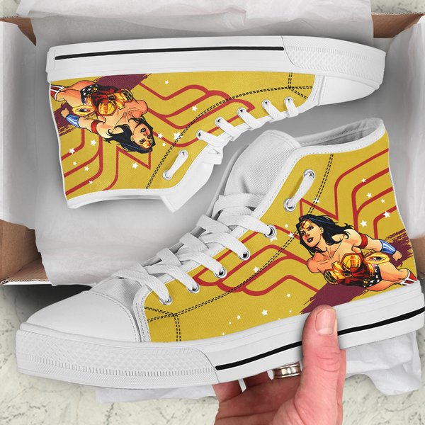 Wonder Women High Top Sneakers Canvas Men Shoes-image