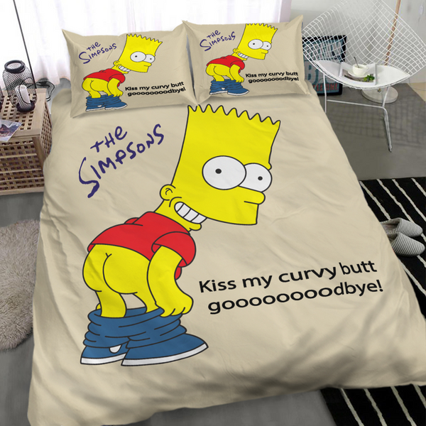 Simpsons Cartoon Quilt Duvet Cover Bedding Set-image
