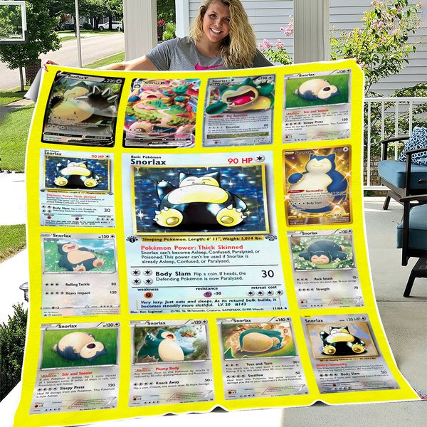 Sn Lax Trading Collection Card Fleece Blanket | Pokeball Sn Lax Blanket-image
