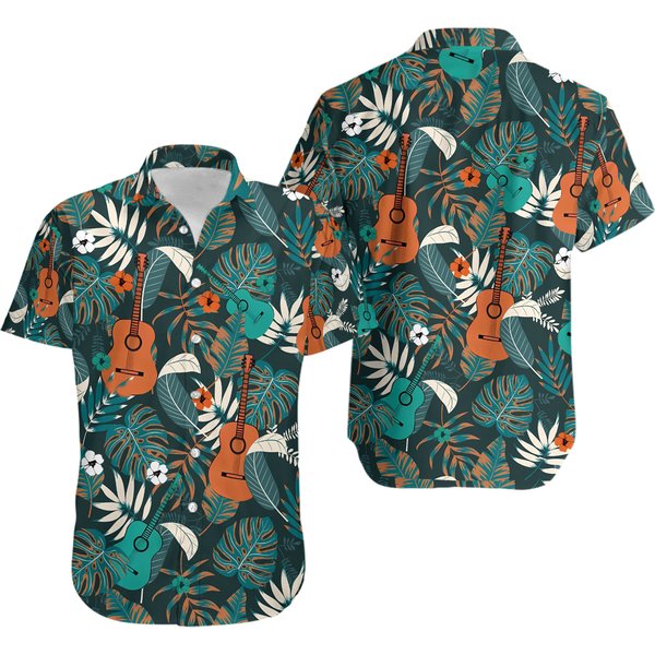 Guitar Hawaiian Shirt, Summer Gift, Hawaiian Shirts, Aloha Beach Shirt-image