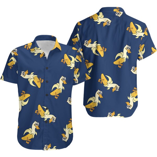 Just A Banana Duck Aloha Beach 3D Hawaiian Shirt-image