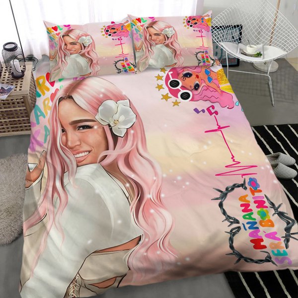 Karol G New Album Cover Manana Sera Bonito Bichota Bedding Set-image