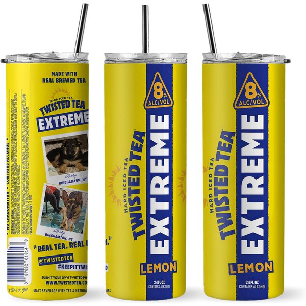 Twisted Tea Custom Photo 20Oz Tumbler With Lid And Straw-image