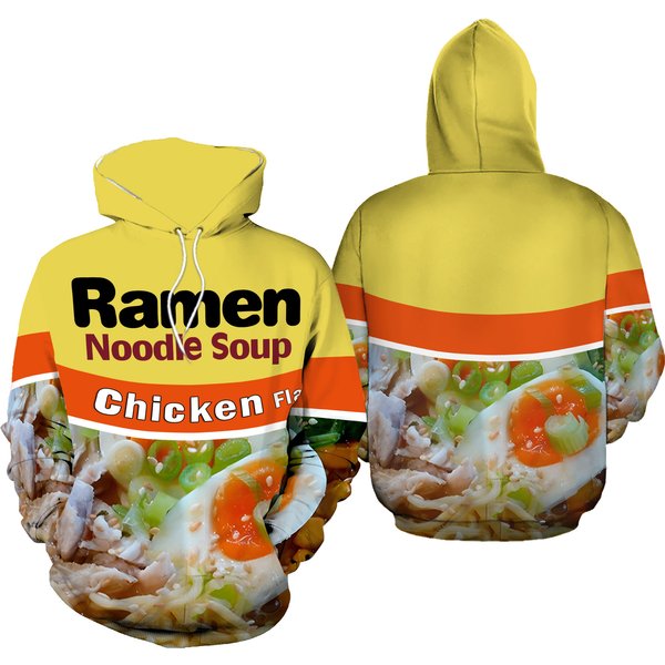 Ramen Noodle Soup Hoodie Men’S Pullover Sweater 3D Print-image