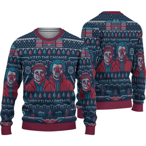 Wet Bandits Christmas Ugly Sweater, Home Alone Holiday Sweater-image