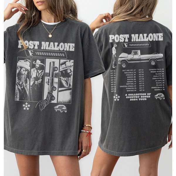 Post Malone Vintage Concert T-Shirt For F-1 Trillion Album-image