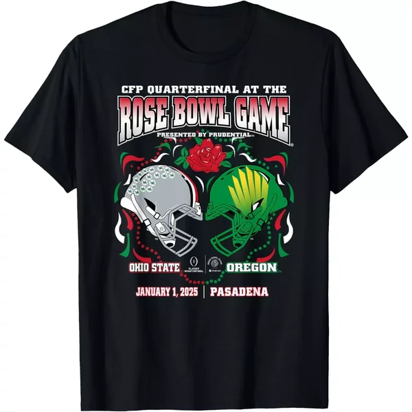 Ohio State Buckeyes Vs Oreg Ducks Rose Bowl T-Shirt-image