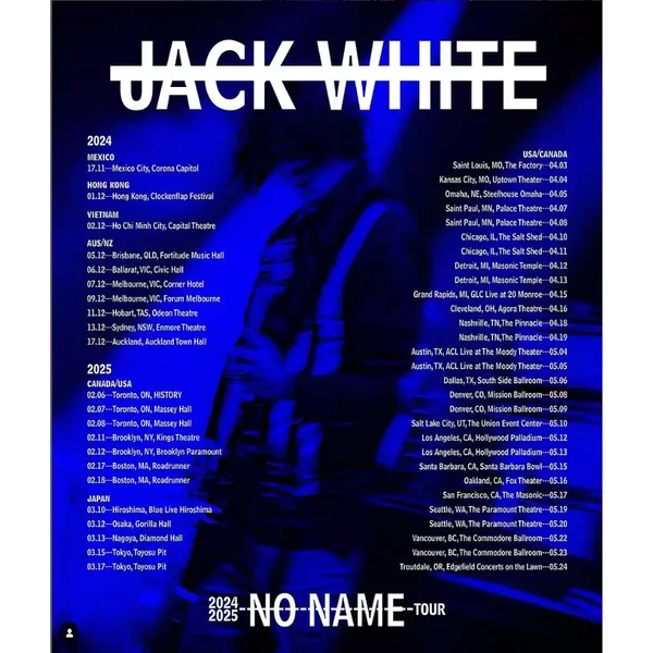 Poster Jackwhite No Name Tour 2024-2025 Poster, Home Decor Music Lovers-image