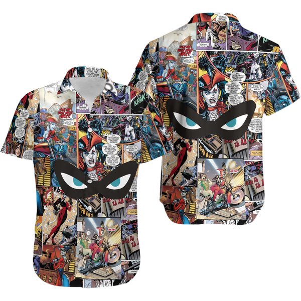 Harley Quinn Hawaiian Shirt, Gift For Fans, Family Beach Shirt-image