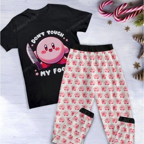 Don't Touch My Food Pajamas Set, Kirby Family Pajamas