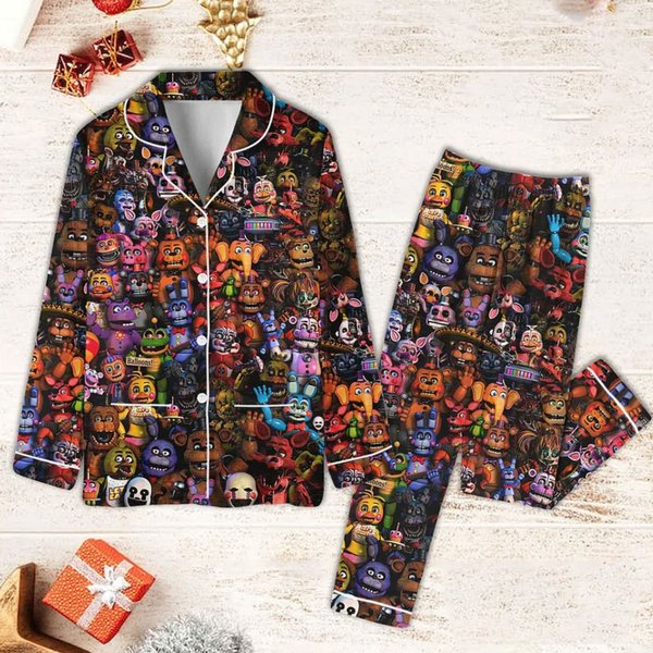 Five Nights At Freddy Pajamas, Christmas 5Naf Pajamas, Five Nights At Freddy-image