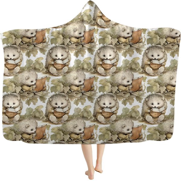 Hedgehog Blanket Hoodie, Oversized Hooded Blanket, Hoodie Blanket-image