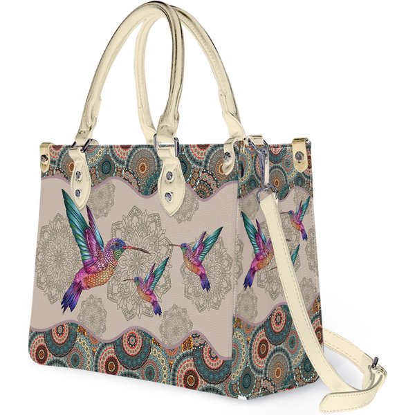 Hummingbird Leather Bag Hand Bag, Hummingbird Women Handbag, Custom Leather