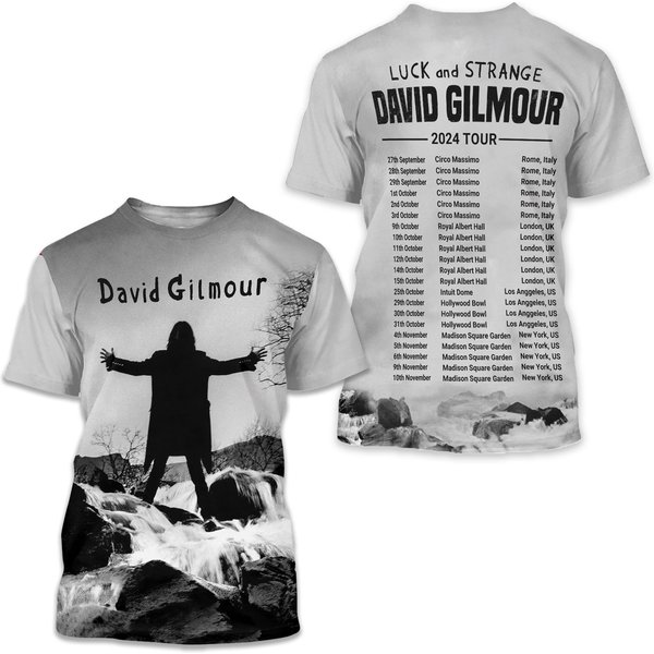 David Gilmour Luck And Strange 2024 Tour 3D T-Shirt-image