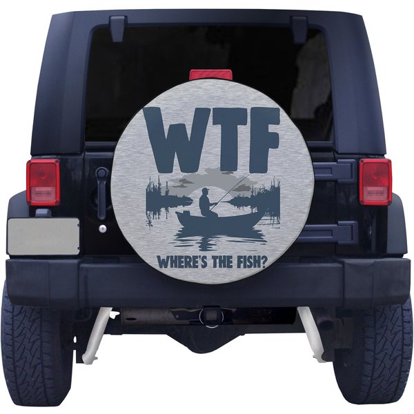Fishing Spare Tire Cover, Where's The Fish Fishing Accessory-image