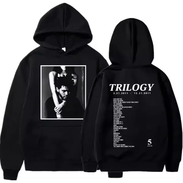 Weeknds Trilogy Music Album Hip Hop Hoodie Men Women-image