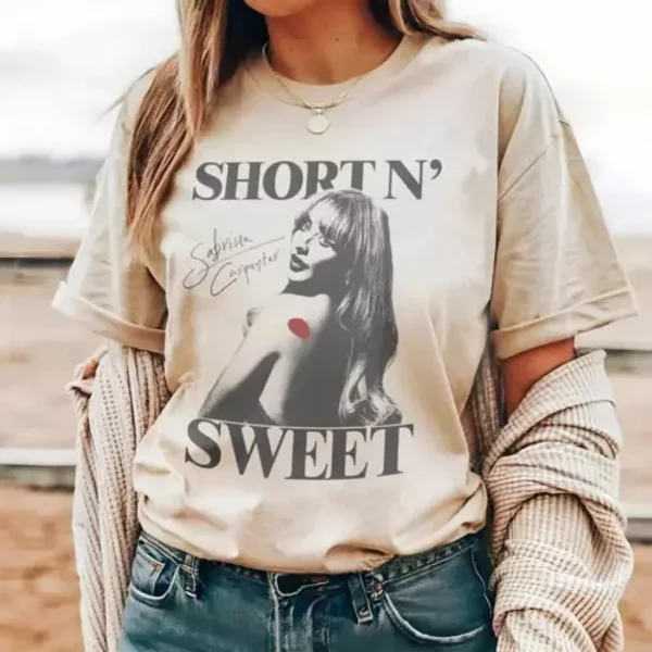 Sabrina Carpenter Shirt Short N Sweet Sabrina Carpenter Tour 2024 T-Shirt-image