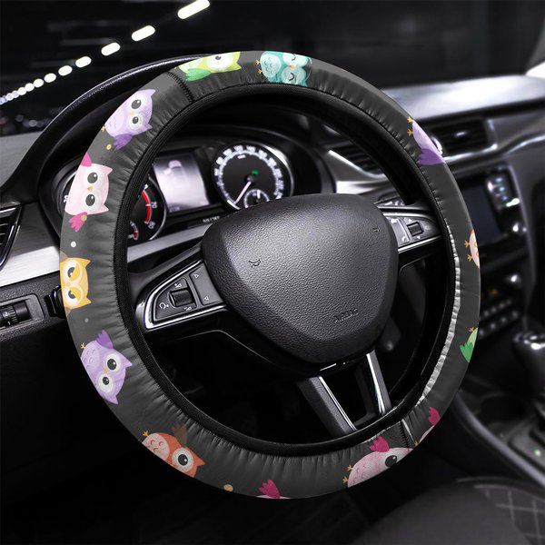 Cute Owl Steering Wheel Cover, Car Accessories