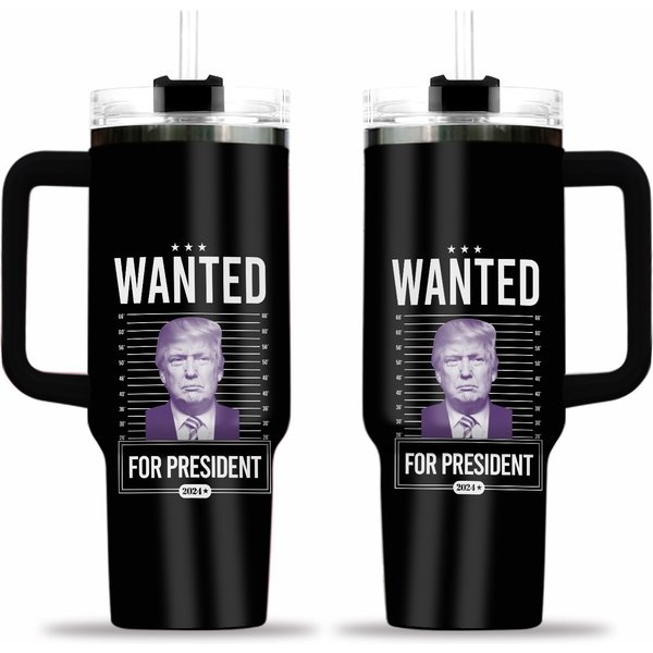 Donald Trump 2024 Mug, President Trump Tumbler, Political Statement Travel Mug, 40Oz Insulated Mug-image