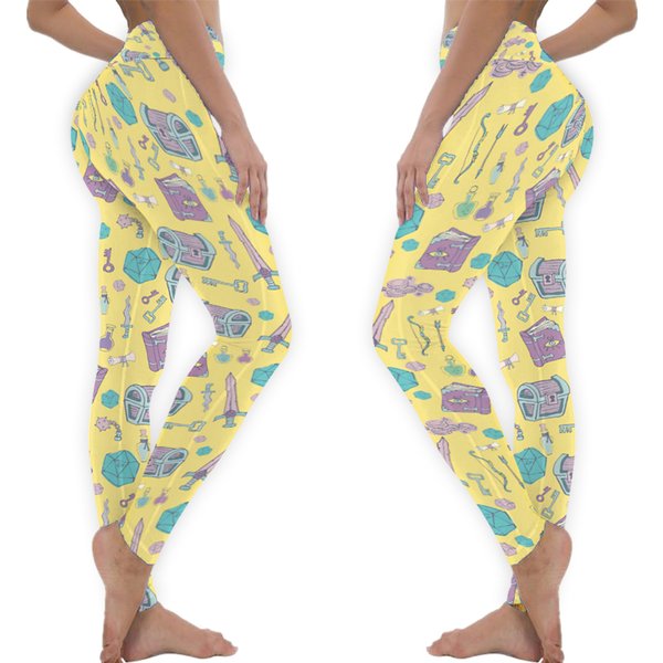Dungeons And Dragons Leggings, Yellow Or Blue